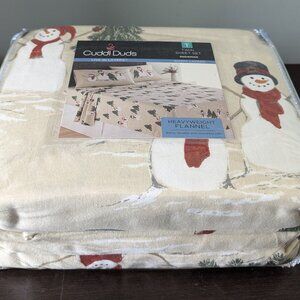 Cuddl Duds Snowman Flannel Sheet Set